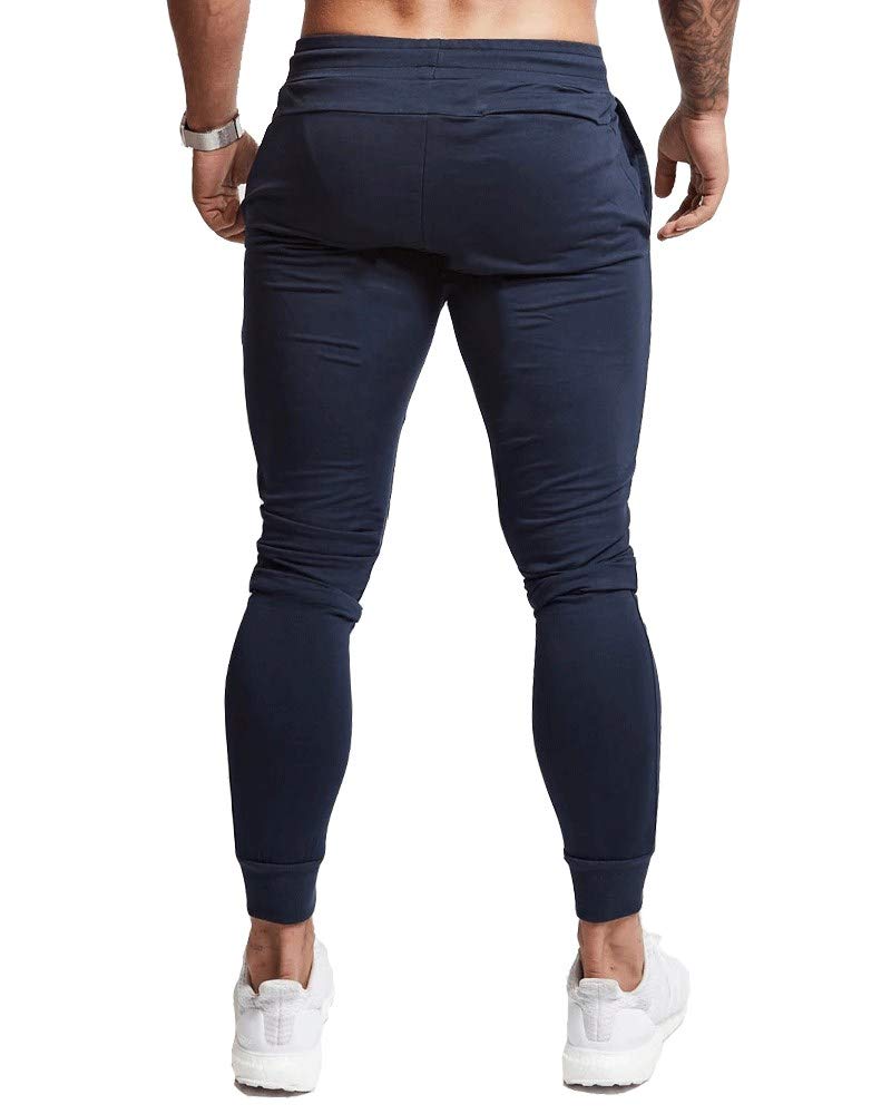 EVERWORTH Men's Joggers Sweatpants Men's Slim Jogger Pants Tapered Gym Running Workout Pant with Deep Pockets Navy US L Tag XXL - Image 3